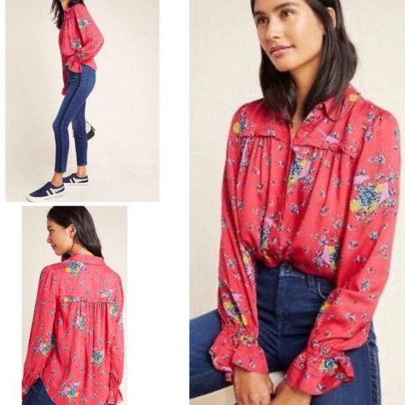 Maeve Tops - Anthro - Maeve red blouse